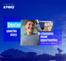 Graphic: KPMG: Dexter used his story to champion equal opportunities.