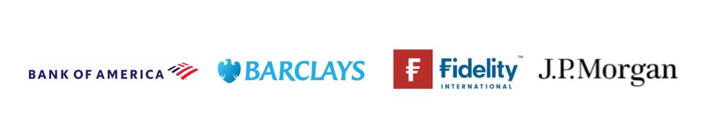 Barclays, Bank of America, Fidelity, J.P. Morgan