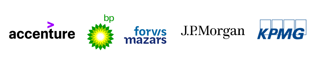 Future You participating firms logos: Accenture, bp, Forvis Mazars, J.P. Morgan and KPMG